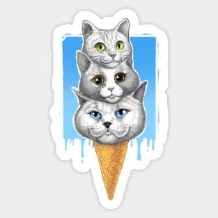 Ice-cream cats Sticker